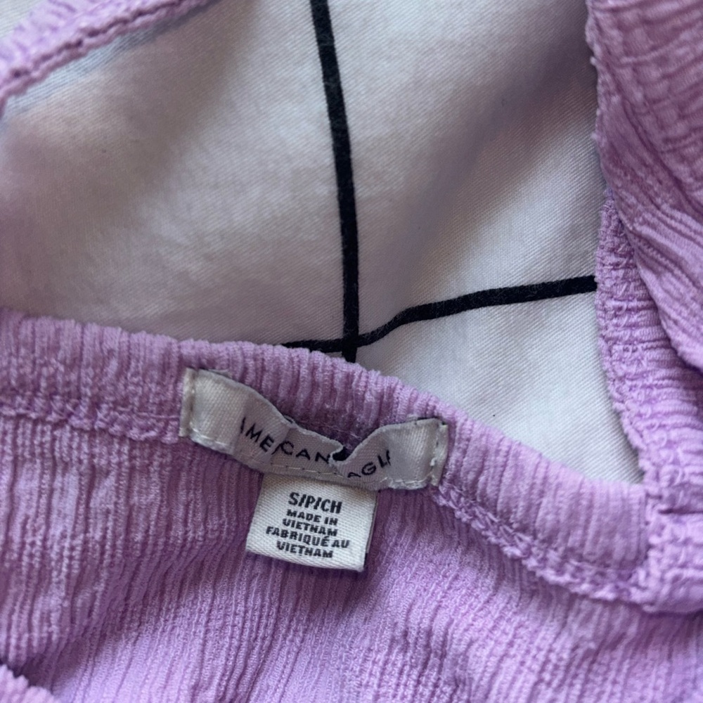 american eagle, purple one strap